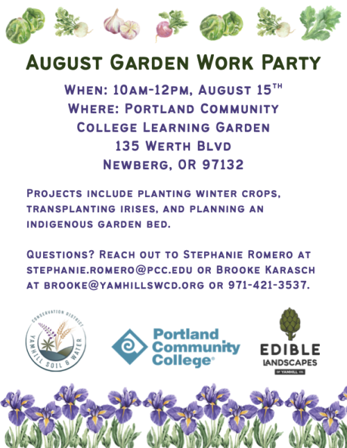 Newberg Learning Garden Work Party (August)