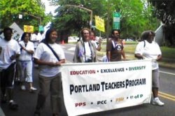 PTP students marching together