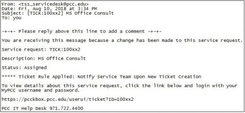 example of email confirmation message