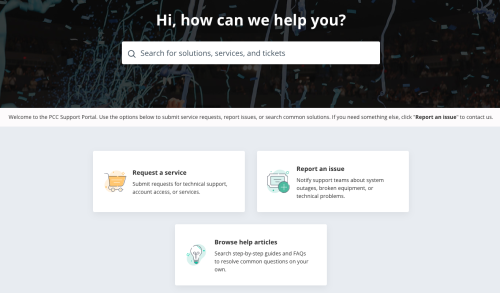 IT Service Desk portal screenshot