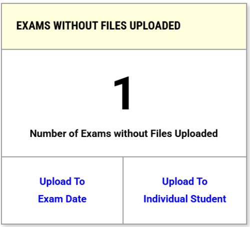 Screenshot of Exams Without Files Uploaded