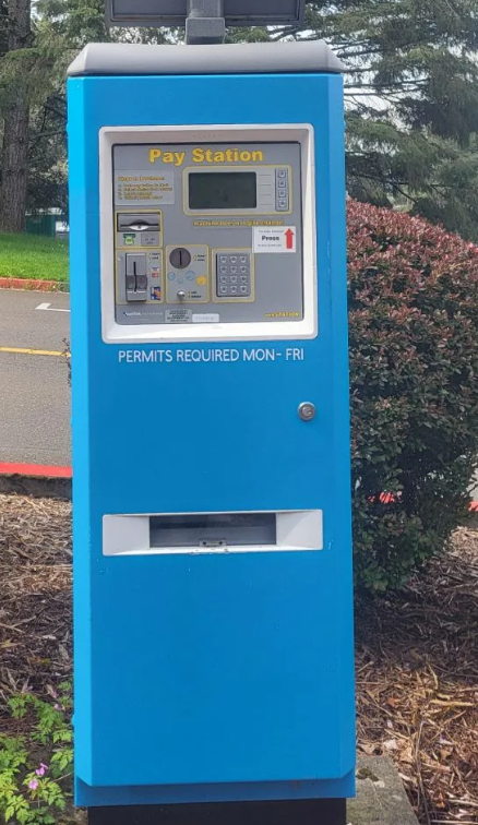 PCC Pay Station Kiosk to purchase hourly or daily parking