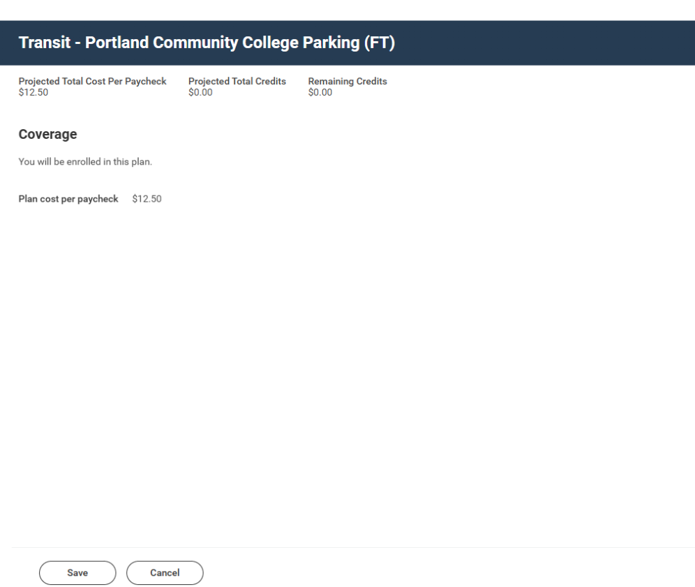 Workday screen showing Save button on enrollment form