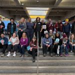 MLK Day of Service group on the stairs at Sylvania