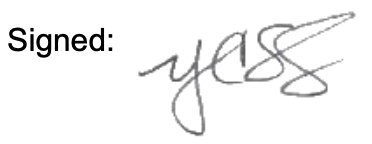 Signed: Vicky Sanchez