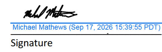 Signed: Michael Mathews