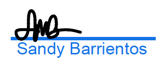 Sandy Barrientos signature