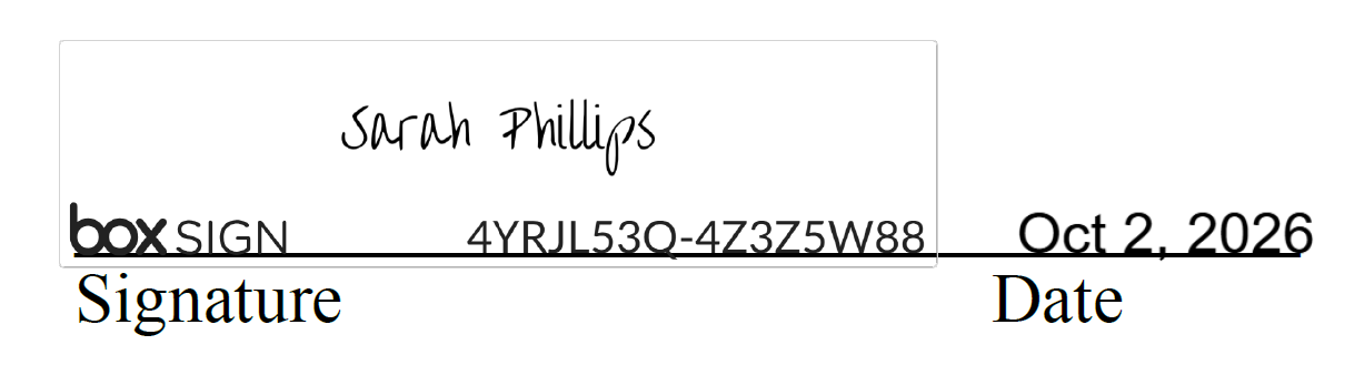 Sarah Phillips signature, date Oct 2, 2026, box sign 4yrjl53q-4z3z5w88 