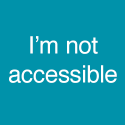 Image with text saying 'I'm not accessible'