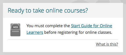 Online classes incomplete