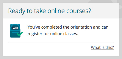 Online classes complete