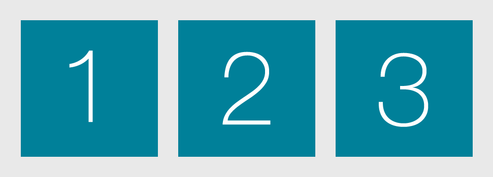 3 columns aligned horizontally