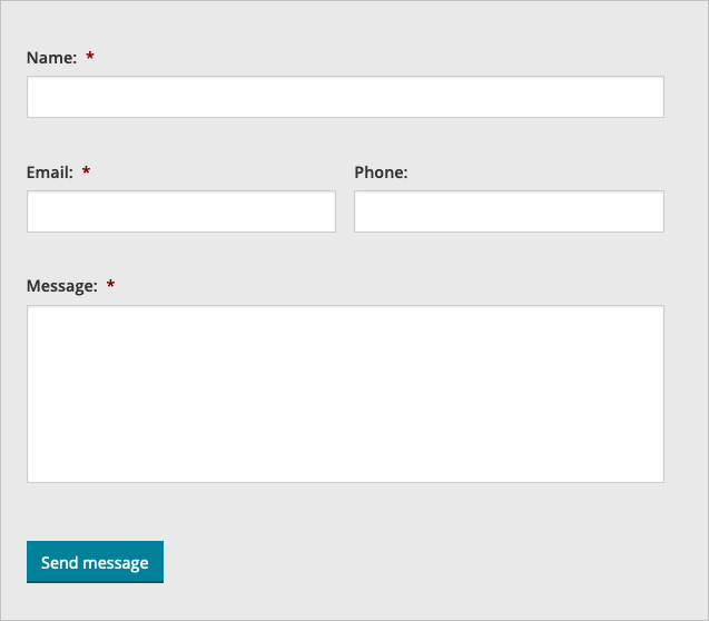 Web form example