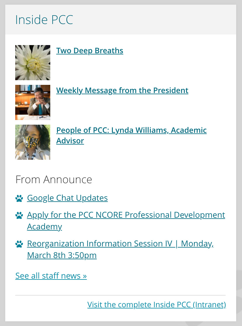 Inside PCC channel screenshot