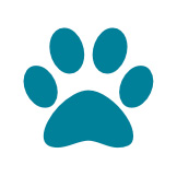 Teal pawprint icon