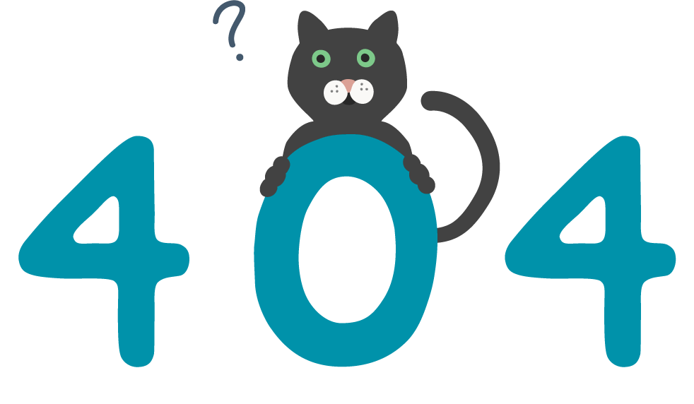 404 with Poppie the Panther as the 0