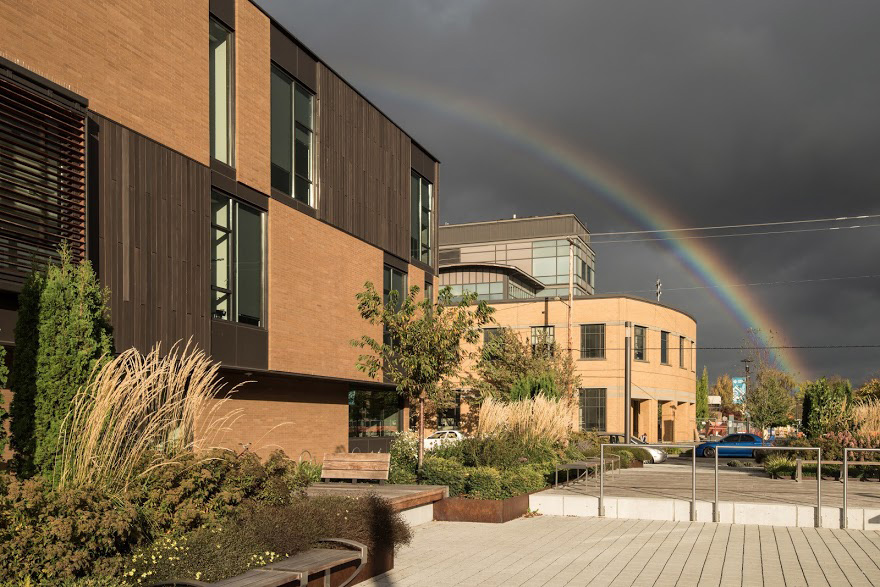 Rainbow over campus