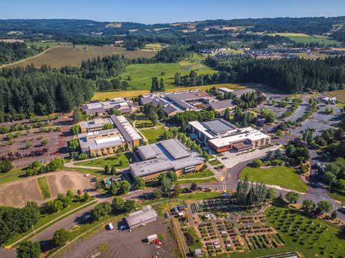 aerial view of the campus