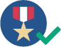 certification icon with green check