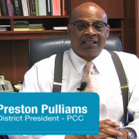 President Pulliams announces a new college logo for the 50th anniversary