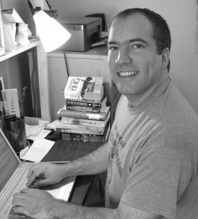 Chad Helder at his desk.