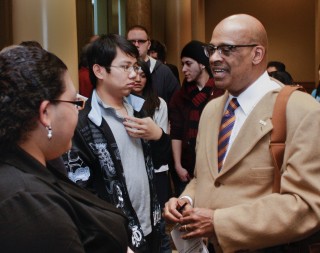 District President Preston Pulliams speaks at Future Connect gathering at Portland City Hall