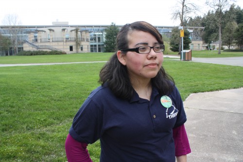 “It was very exciting to be selected,” said PCC student Alejandra Dominguez. “I wanted to highlight leadership and the spirit of Hispanic culture and represent my culture with bold colors.”
