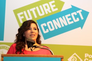 'Everyone has gone through some barrier in life to graduate from high school. It was hard and they really are there to help you succeed with everything,' said Future Connect student Sofia Herrera.
