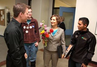 Congresswoman Suzanne Bonamici met with Rock Creek Campus students last month.