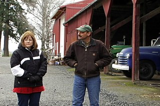 Pam and Spencer Gates in the film, 'Century Farm.'