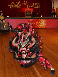 One of many lion dances that entertain the crowd each year at PCC's Asian New Year Celebration.
