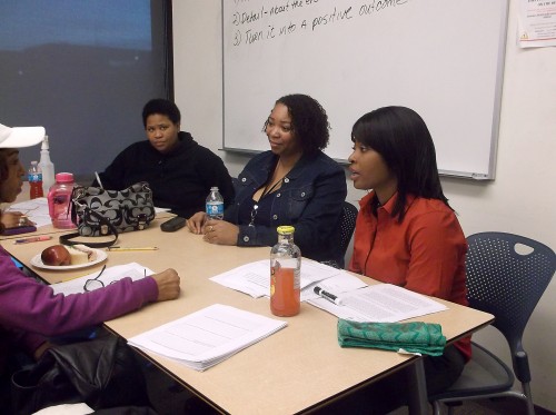 Students in 'The Passage' take part in a scholarship-writing workshop.