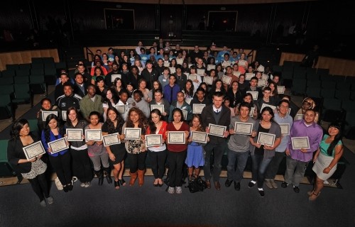 Some of the 2013-14 Future Connect cohort awarded scholarships on May 22.