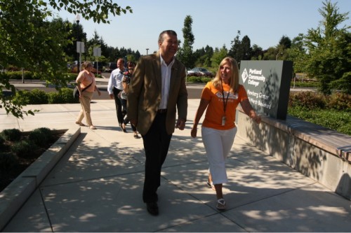 Brown is on the ground at Newberg!