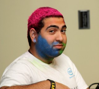 The Intel Ultimate Engineering Experience wasn't all work. Students got to have some fun winning raffle prizes and coloring their hair or faces.