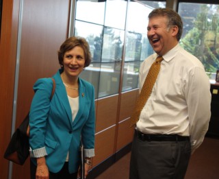 Brown has met with lots of local leaders such as Congresswoman Suzanne Bonamici.