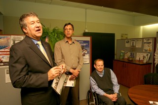 Steve Gordon (left) with Bert Logan, director of Financial Aid and Veteran Services. Gordon will serve as PCC’s Vet Success On Campus representative to assist veterans with questions they might have about benefits, enrollment, the VA Medical Center, VA guaranteed home loans, compensation and pension. 