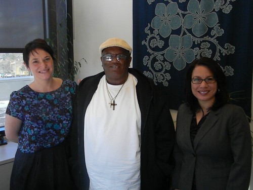 Left to right, ROOTS adviser Sarah Dykes, Floyd Pittman and Cascade ROOTS Director Claire Oliveros. Since 2011, the ROOTS Program has posted a persistence rate of 96 percent; meaning that an overwhelming majority of students are taking their studies seriously, and taking advantage of the support systems that ROOTS offers to help them succeed.