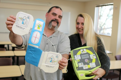 James and Indy Lucas of Corbett use a children’s book they’ve written and published in 2010 titled, “An Adventure with Ed the AED,” to educate children in grade schools on how an Automatic External Defibrillator works and how to find one in case they see a person in cardiac arrest.