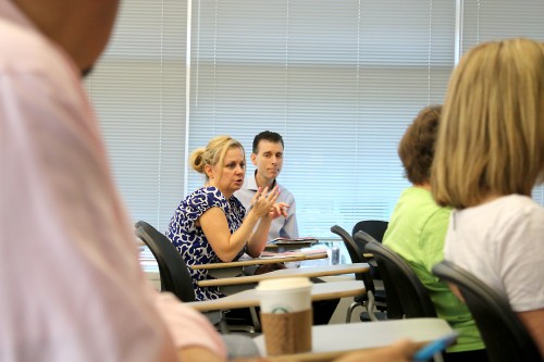 At In-Service, the college leadership organized strategic planning workgroups to gain input on the plan. The breakout sessions were packed with staff and generated lively discussions.