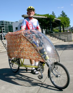 Kirke Johnson loved commuting to work via his recumbent cycle.