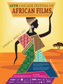 The 2015 poster for the Cascade Festival of African Films.