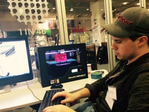 Eric Thomas works his magic during a recent hackathon.