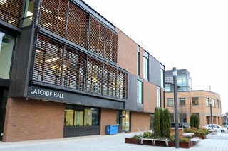 The 49,000-square-foot Cascade Hall features faculty workspace and 14 general-purpose classrooms.
