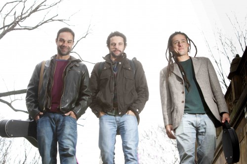 Formed in 2011, Trio Brasileiro has made a name for itself as an ensemble worthy of international attention. Left to right, Trio Brasileiro includes Dudu Maia, Douglas Lora and Alexandre Lora.