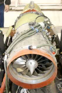 The 14-inch in diameter engine is a FJ33-4A model turbofan engine used on the Cirrus Vision and Diamond D-Jet planes.