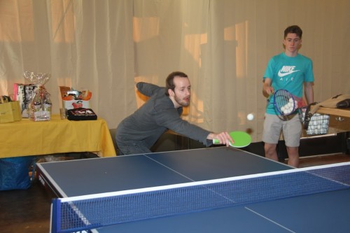 More than $2,000 was raised this year. Fifty people attend the event with 21 participating in the tournament. The first-place winner received a full-sized pingpong table and other prizes were raffled to attendees by event sponsors.