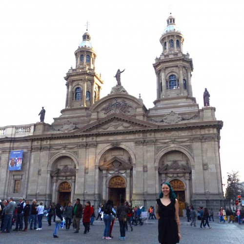 Her typical day this summer has been waking up to the sound of Spanish music while getting ready for her classes. After a few moments of peace on the elevator ride down she leaves her building and enters into a sea of people milling in the street.