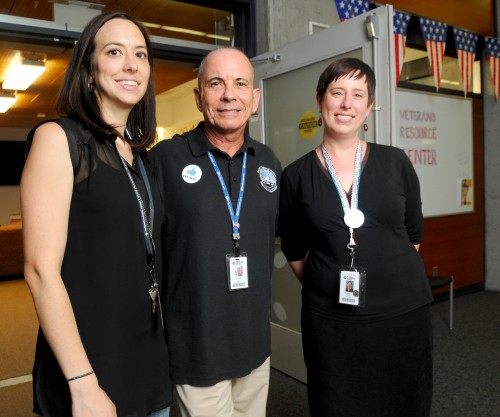 Left to right, Sylvania Veterans Resource Center staff Meghan Jasurda (counselor with Disabilities Services), Steven Gordon (Vet Success on Campus counselor) and Kim Douthit (Veterans Resource Center specialist).