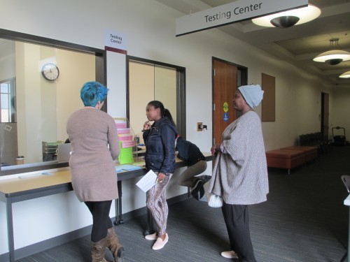 The Testing Center on the second floor was expanded to add individual rooms for students with special needs.